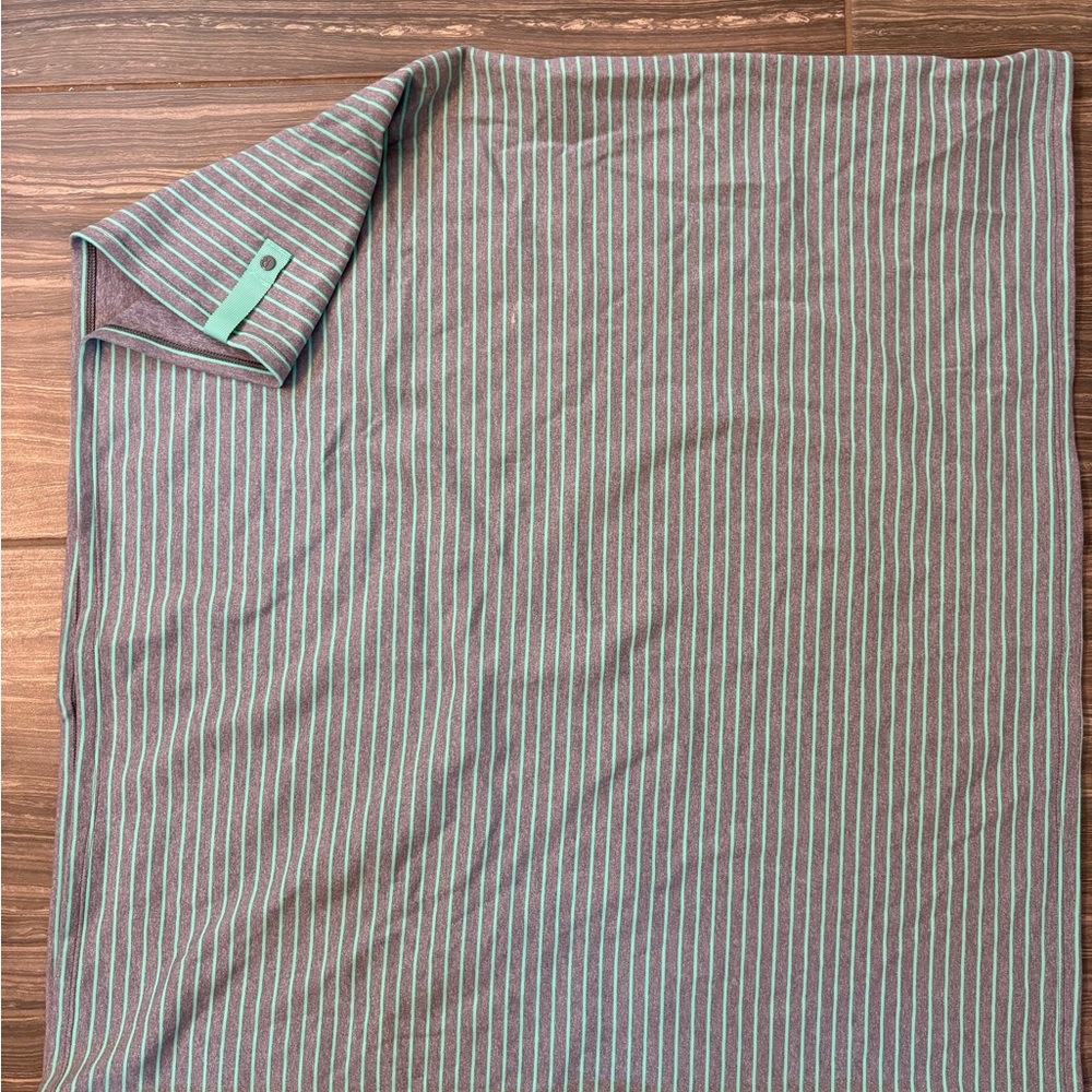 Lululemon Athletica Brown and Green Striped Towel